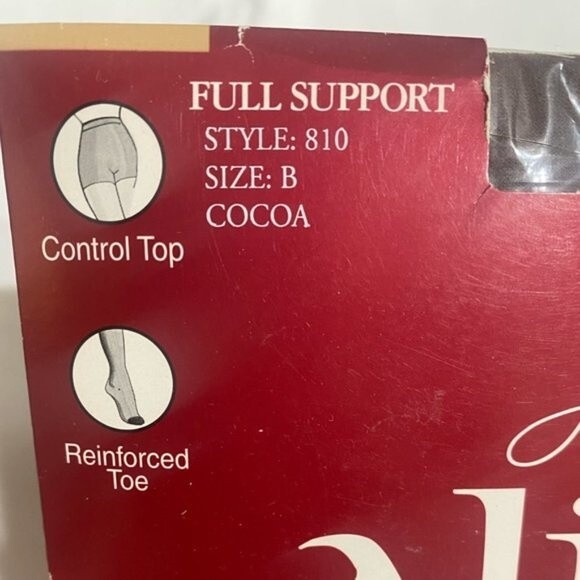 Hanes Control Full Support Control Top Pantyhose Size B Cocoa - Picture 2 of 3